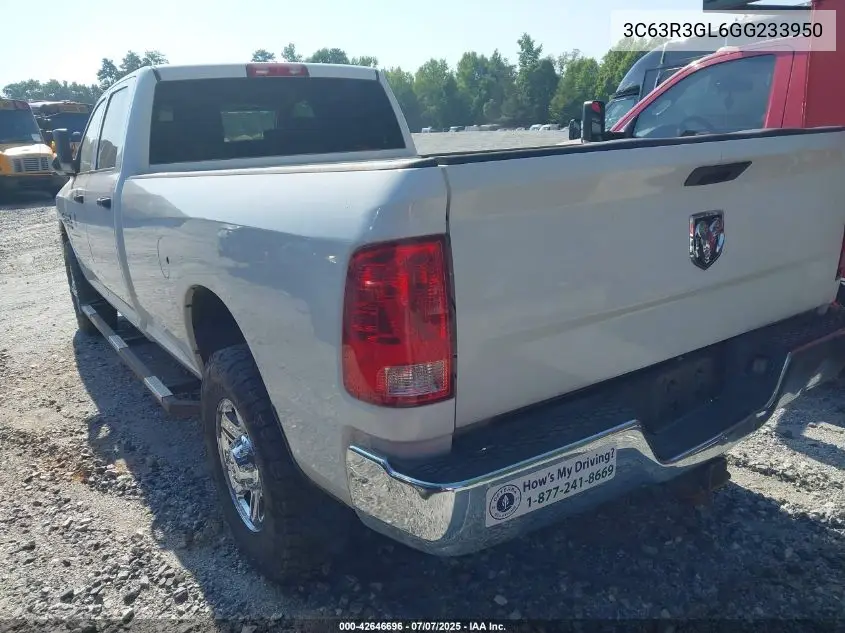 2016 Ram 3500 Tradesman VIN: 3C63R3GL6GG233950 Lot: 42646696