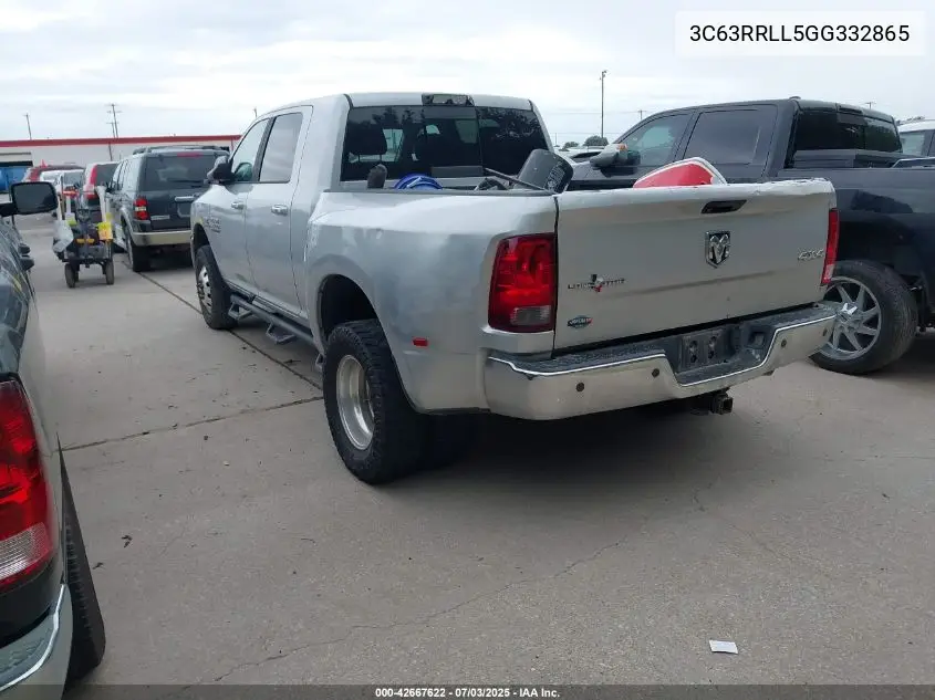 2016 Ram 3500 Lone Star VIN: 3C63RRLL5GG332865 Lot: 42667622