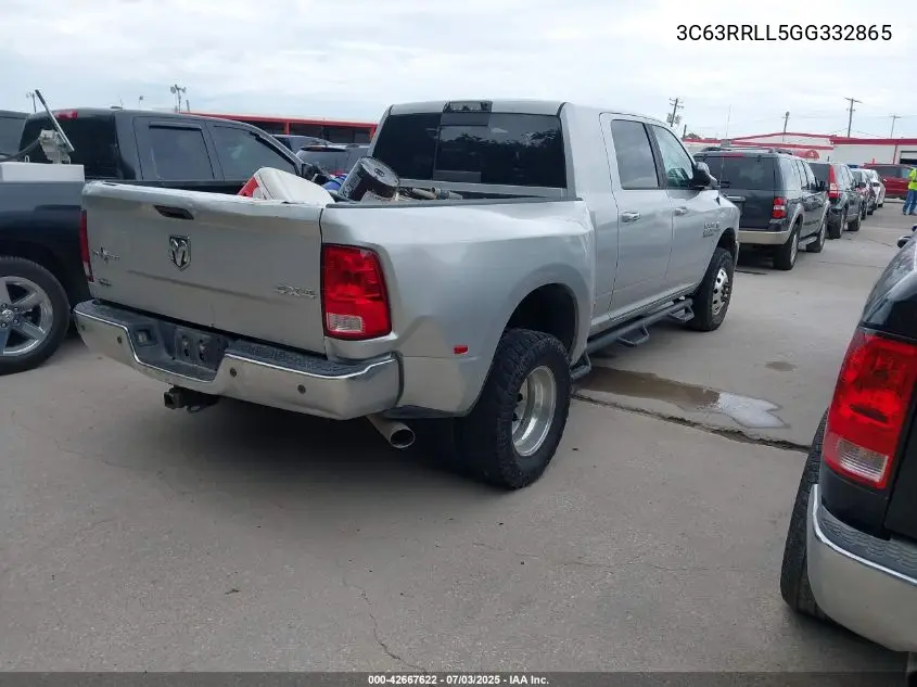 2016 Ram 3500 Lone Star VIN: 3C63RRLL5GG332865 Lot: 42667622