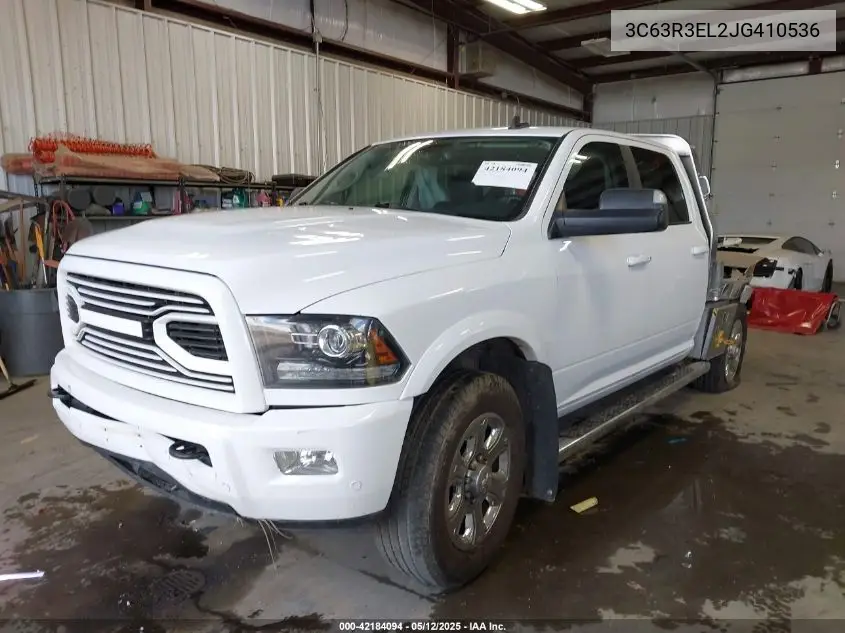 2018 Ram 3500 Laramie 4X4 6'4 Box VIN: 3C63R3EL2JG410536 Lot: 42184094