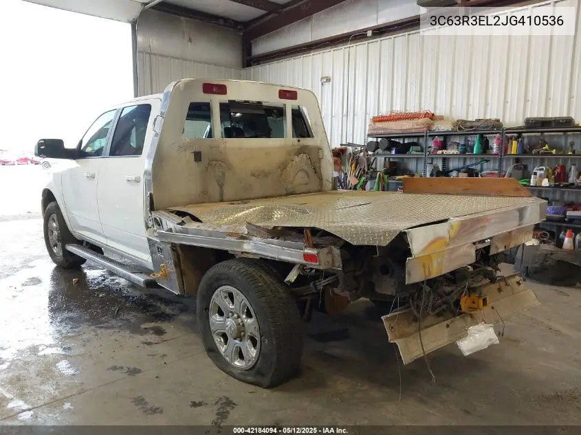 2018 Ram 3500 Laramie 4X4 6'4 Box VIN: 3C63R3EL2JG410536 Lot: 42184094