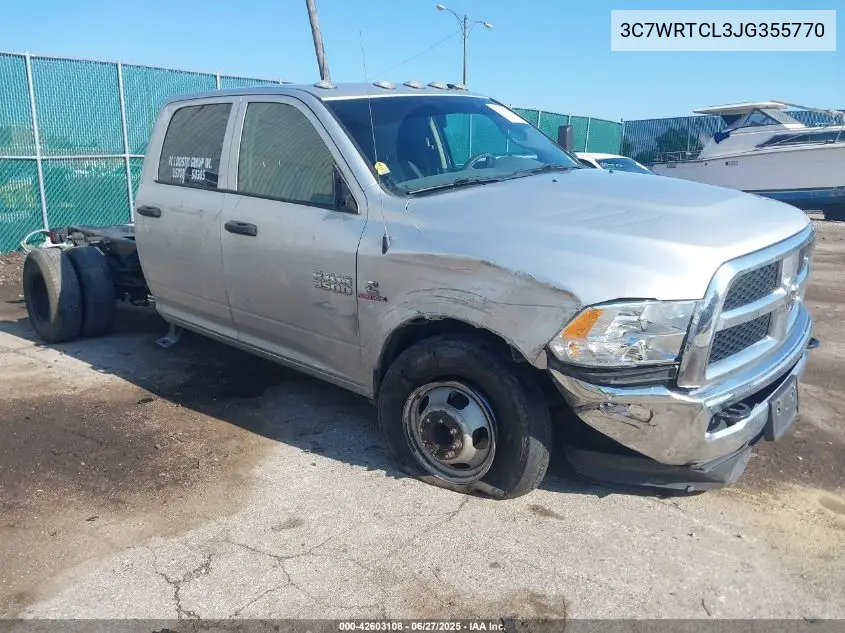 2018 Ram 3500 Tradesman/Slt/Laramie VIN: 3C7WRTCL3JG355770 Lot: 42603108