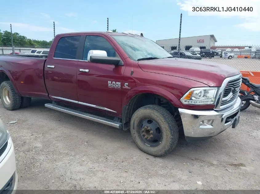 2018 Ram 3500 Limited 4X4 8' Box VIN: 3C63RRKL1JG410440 Lot: 42748049