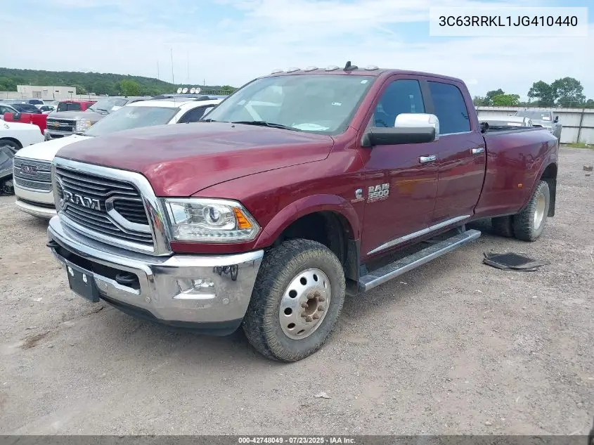 2018 Ram 3500 Limited 4X4 8' Box VIN: 3C63RRKL1JG410440 Lot: 42748049