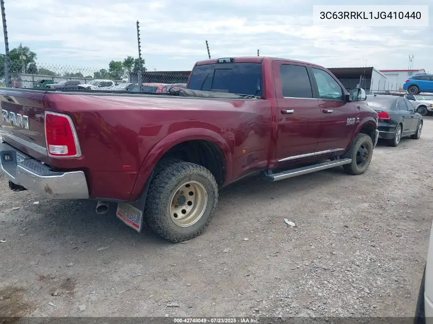 2018 Ram 3500 Limited 4X4 8' Box VIN: 3C63RRKL1JG410440 Lot: 42748049