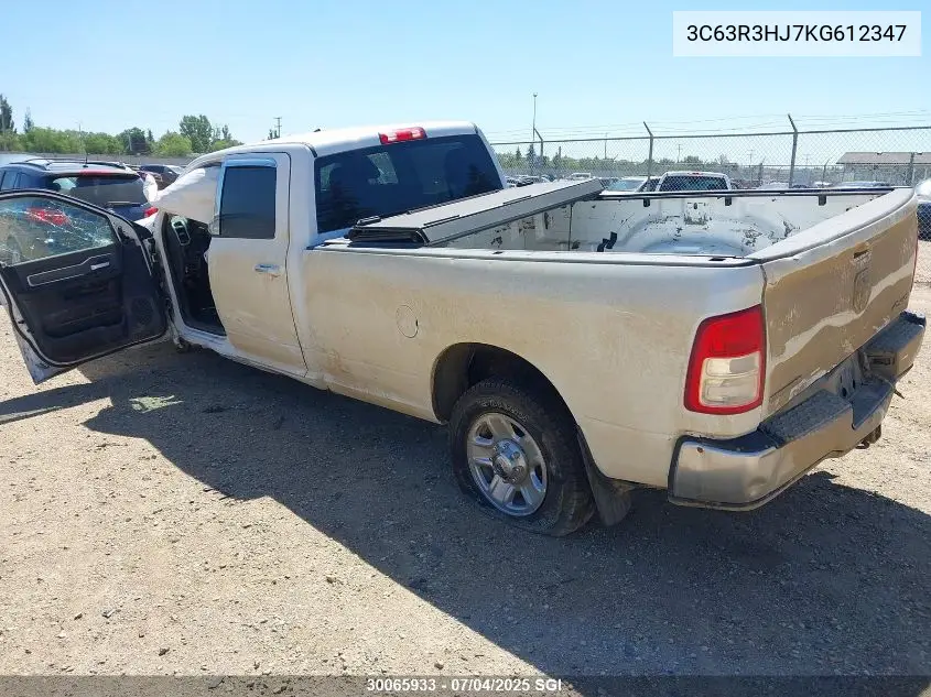 2019 Ram 3500 Big Horn VIN: 3C63R3HJ7KG612347 Lot: 30065933