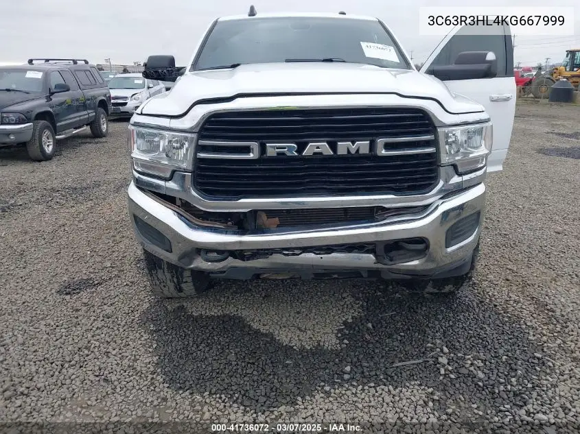2019 Ram 3500 Big Horn 4X4 8' Box VIN: 3C63R3HL4KG667999 Lot: 41736072