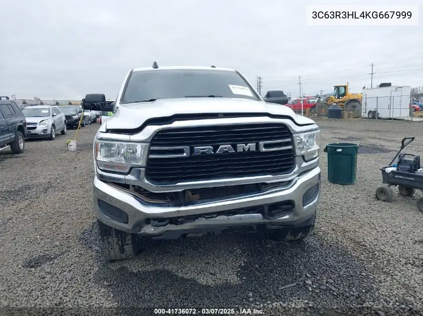 2019 Ram 3500 Big Horn 4X4 8' Box VIN: 3C63R3HL4KG667999 Lot: 41736072
