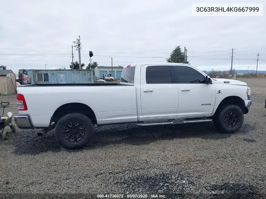 2019 Ram 3500 Big Horn 4X4 8' Box VIN: 3C63R3HL4KG667999 Lot: 41736072