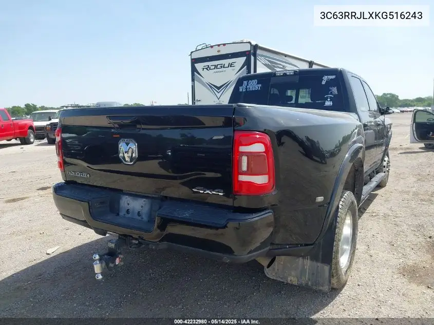 2019 Ram 3500 Laramie 4X4 8' Box VIN: 3C63RRJLXKG516243 Lot: 42232980