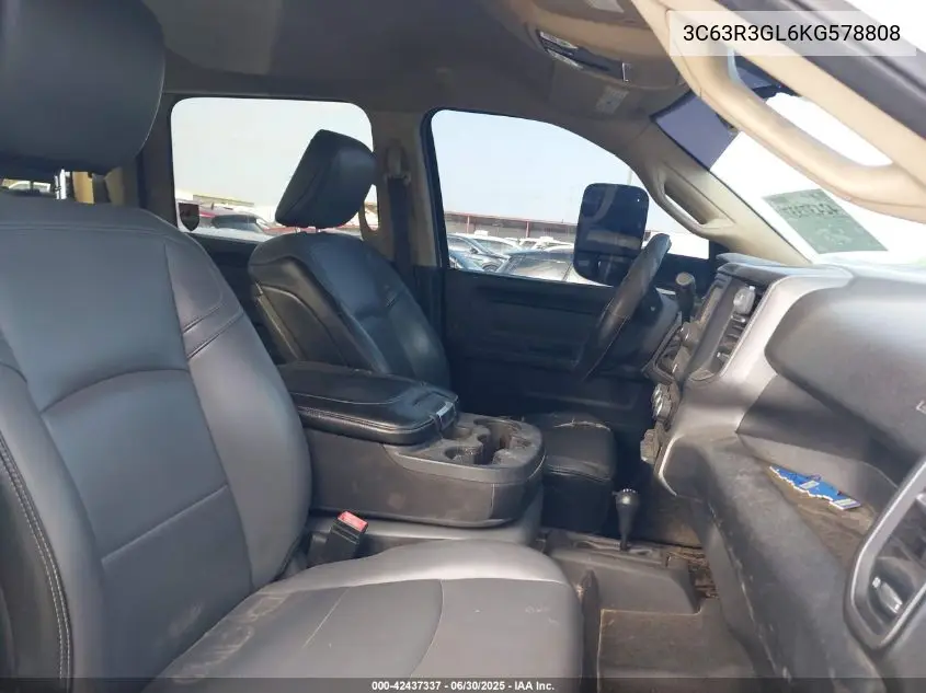 2019 Ram 3500 Tradesman 4X4 8' Box VIN: 3C63R3GL6KG578808 Lot: 42437337