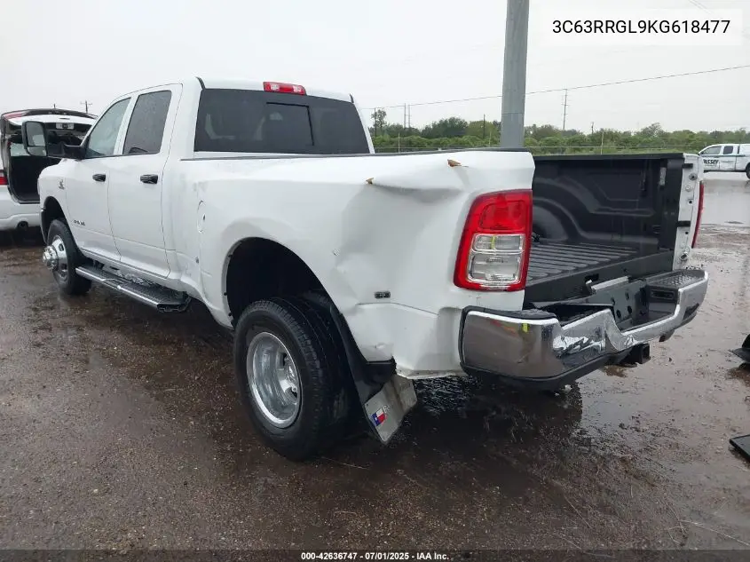 2019 Ram 3500 Tradesman 4X4 8' Box VIN: 3C63RRGL9KG618477 Lot: 42636747