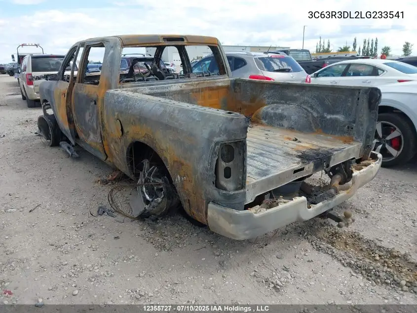 2020 Ram 3500 Big Horn VIN: 3C63R3DL2LG233541 Lot: 12355727