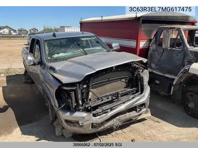 2021 Ram 3500 Laramie VIN: 3C63R3EL7MG617475 Lot: 30066062