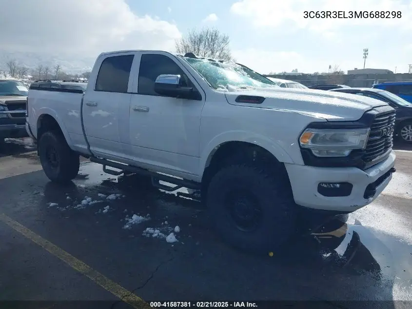 2021 Ram 3500 Laramie 4X4 6'4 Box VIN: 3C63R3EL3MG688298 Lot: 41587381