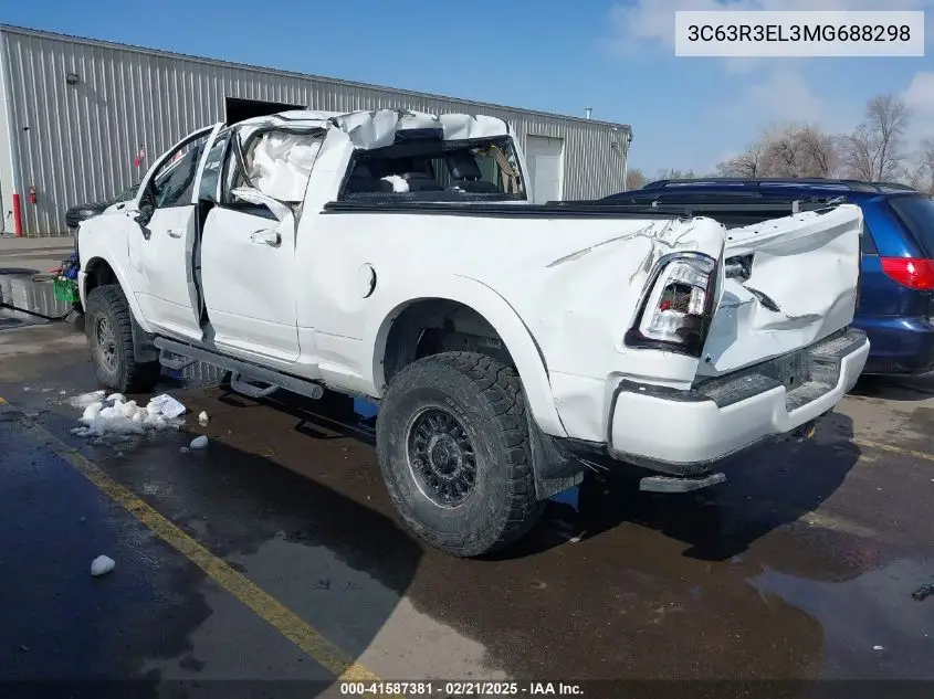 2021 Ram 3500 Laramie 4X4 6'4 Box VIN: 3C63R3EL3MG688298 Lot: 41587381