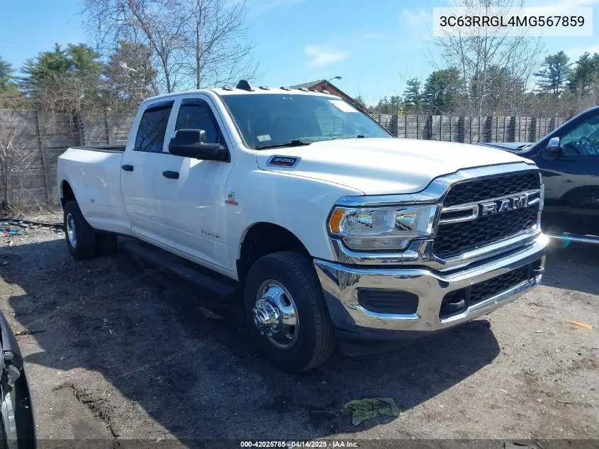 2021 Ram 3500 VIN: 3C63RRGL4MG567859 Lot: 42025785