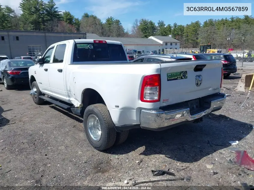 2021 Ram 3500 VIN: 3C63RRGL4MG567859 Lot: 42025785