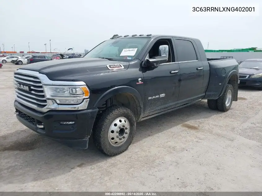 2022 Ram 3500 Limited Longhorn 4X4 6'4 Box VIN: 3C63RRNLXNG402001 Lot: 42256992