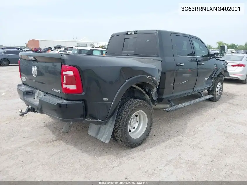 2022 Ram 3500 Limited Longhorn 4X4 6'4 Box VIN: 3C63RRNLXNG402001 Lot: 42256992