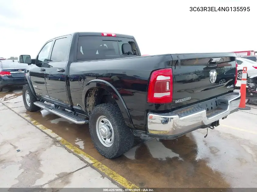2022 Ram 3500 Laramie 4X4 6'4 Box VIN: 3C63R3EL4NG135595 Lot: 42570092