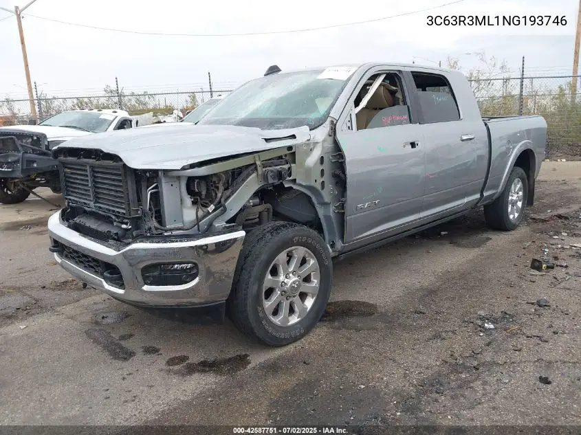 2022 Ram 3500 Laramie 4X4 6'4 Box VIN: 3C63R3ML1NG193746 Lot: 42587751