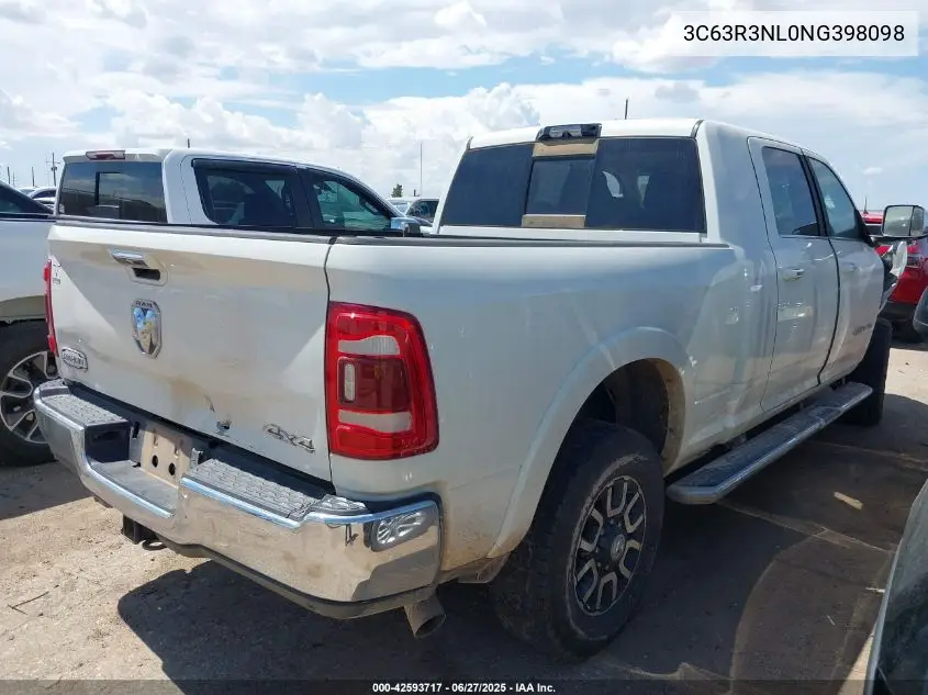 2022 Ram 3500 Limited Longhorn 4X4 6'4 Box VIN: 3C63R3NL0NG398098 Lot: 42593717