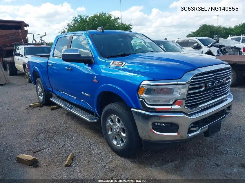 2022 Ram 3500 Laramie 4X4 6'4 Box VIN: 3C63R3EL7NG140855 Lot: 42604055