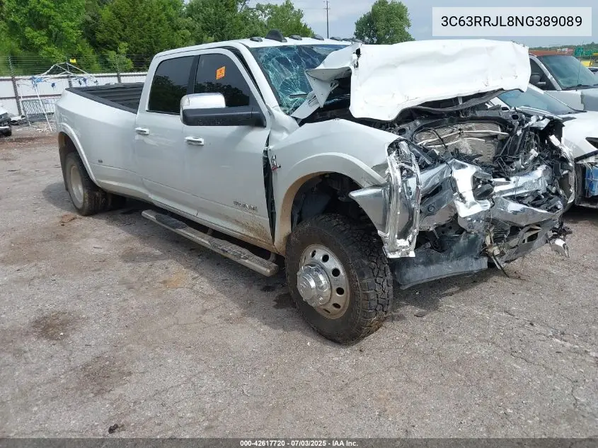 2022 Ram 3500 Laramie 4X4 8' Box VIN: 3C63RRJL8NG389089 Lot: 42617720