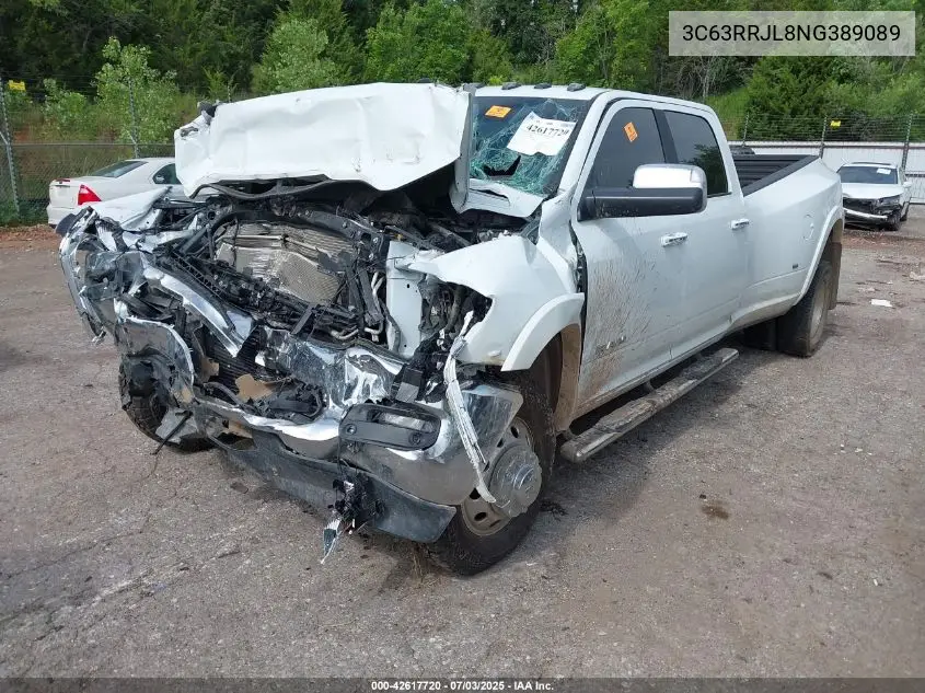 2022 Ram 3500 Laramie 4X4 8' Box VIN: 3C63RRJL8NG389089 Lot: 42617720