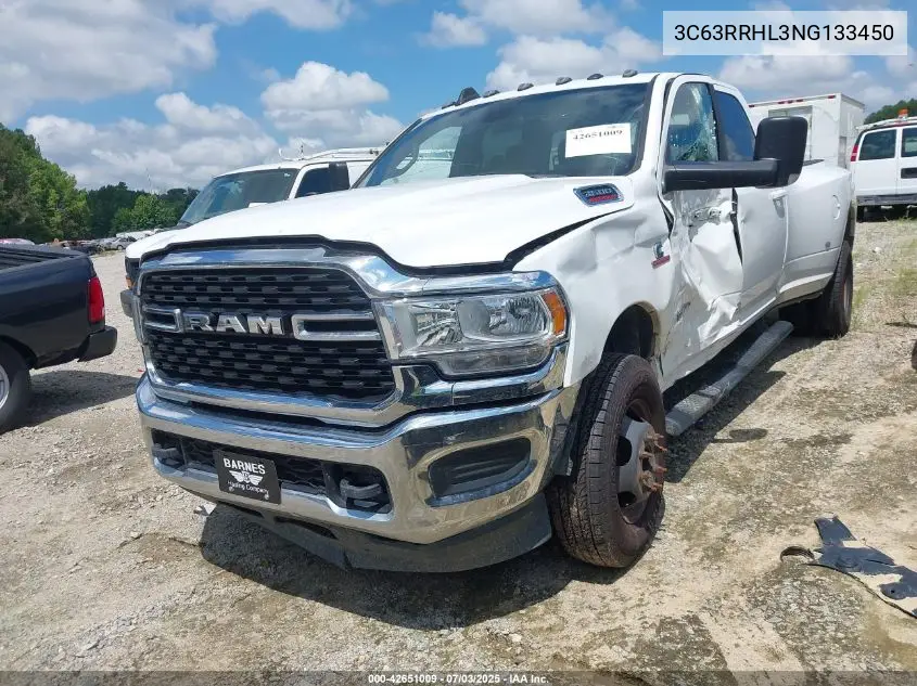 2022 Ram 3500 Big Horn 4X4 8' Box VIN: 3C63RRHL3NG133450 Lot: 42651009