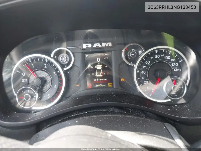 2022 Ram 3500 Big Horn 4X4 8' Box VIN: 3C63RRHL3NG133450 Lot: 42651009