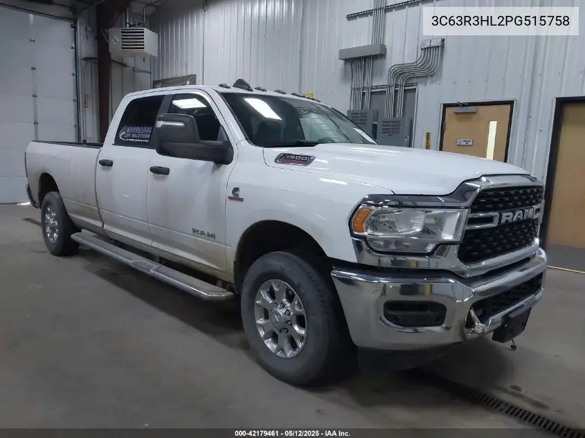2023 Ram 3500 Big Horn 4X4 8' Box VIN: 3C63R3HL2PG515758 Lot: 42179461
