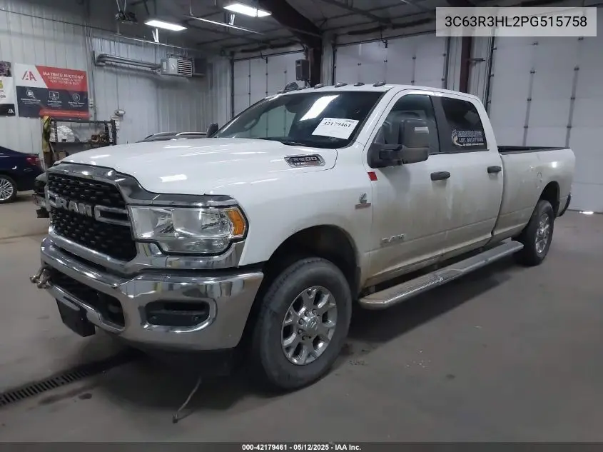 2023 Ram 3500 Big Horn 4X4 8' Box VIN: 3C63R3HL2PG515758 Lot: 42179461