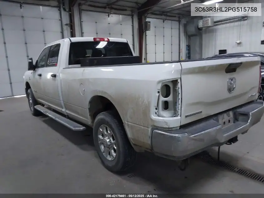 2023 Ram 3500 Big Horn 4X4 8' Box VIN: 3C63R3HL2PG515758 Lot: 42179461