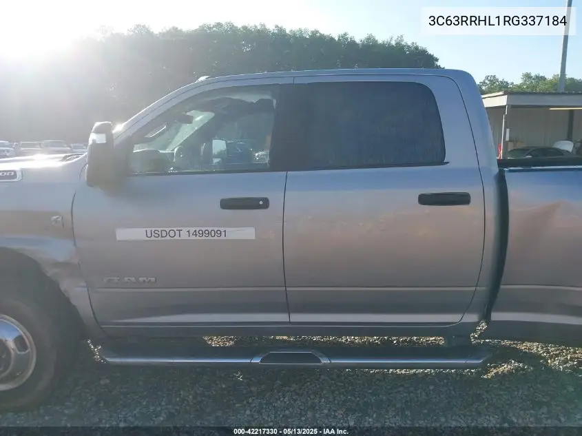 2024 Ram 3500 Big Horn 4X4 8' Box VIN: 3C63RRHL1RG337184 Lot: 42217330