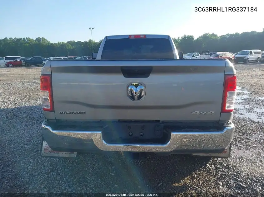 2024 Ram 3500 Big Horn 4X4 8' Box VIN: 3C63RRHL1RG337184 Lot: 42217330