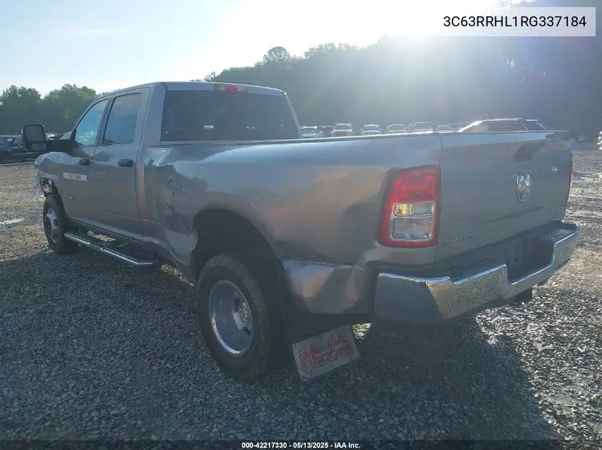 2024 Ram 3500 Big Horn 4X4 8' Box VIN: 3C63RRHL1RG337184 Lot: 42217330