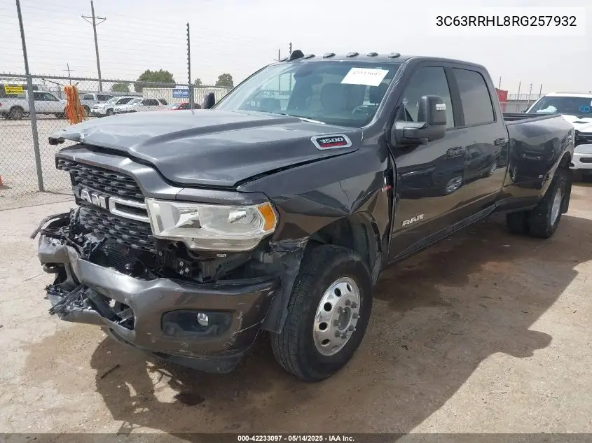 2024 Ram 3500 Big Horn 4X4 8' Box VIN: 3C63RRHL8RG257932 Lot: 42233097