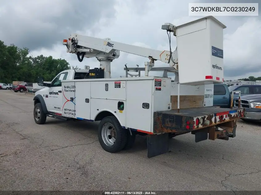 2012 Ram 4500 Chassis St/Slt VIN: 3C7WDKBL7CG230249 Lot: 42382111