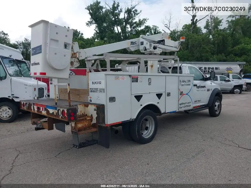 2012 Ram 4500 Chassis St/Slt VIN: 3C7WDKBL7CG230249 Lot: 42382111