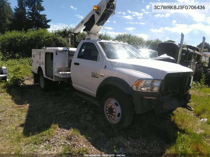 2015 Ram 4500 Chassis Tradesman/Slt VIN: 3C7WRKBJ3FG706436 Lot: 42298109