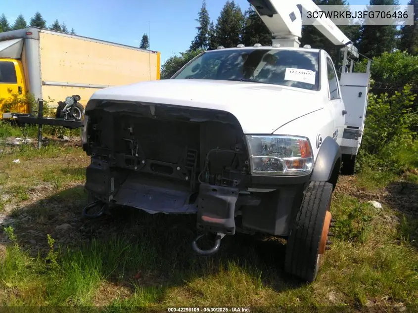 2015 Ram 4500 Chassis Tradesman/Slt VIN: 3C7WRKBJ3FG706436 Lot: 42298109