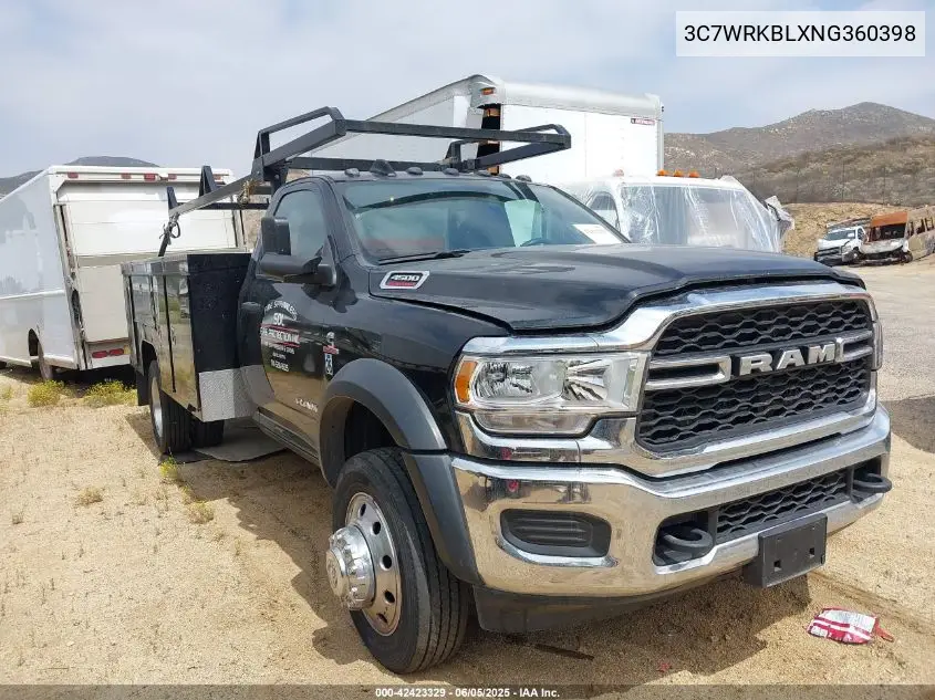 2022 Ram 4500 Chassis Tradesman/Slt VIN: 3C7WRKBLXNG360398 Lot: 42423329
