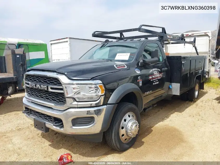 2022 Ram 4500 Chassis Tradesman/Slt VIN: 3C7WRKBLXNG360398 Lot: 42423329