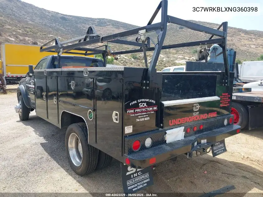2022 Ram 4500 Chassis Tradesman/Slt VIN: 3C7WRKBLXNG360398 Lot: 42423329