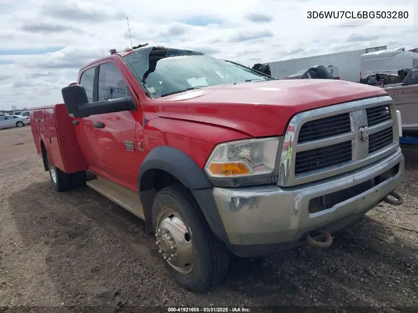 2011 Ram Ram 5500 Hd Chassis St/Slt/Laramie VIN: 3D6WU7CL6BG503280 Lot: 41921605