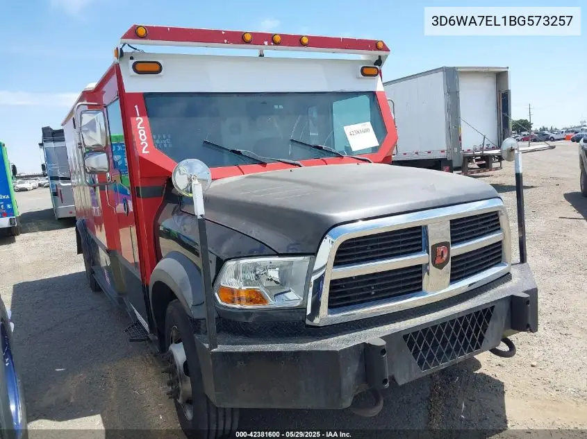 2011 Ram Ram 5500 Hd Chassis St/Slt VIN: 3D6WA7EL1BG573257 Lot: 42381600