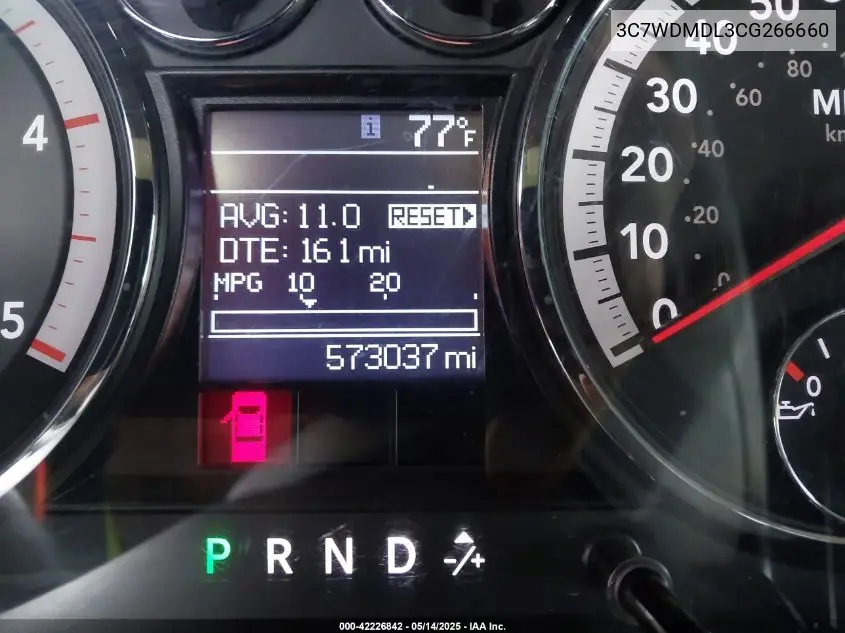 2012 Ram 5500 Chassis St/Slt VIN: 3C7WDMDL3CG266660 Lot: 42226842