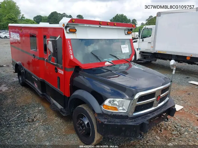 2012 Ram 5500 Chassis St/Slt VIN: 3C7WDMBL8CG109757 Lot: 42228243